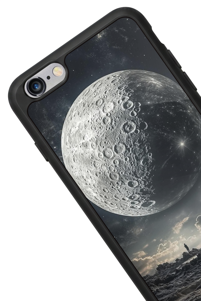 iPhone 6 Plus Uyumlu Ay Tasarımlı Glossy Premium Kılıf