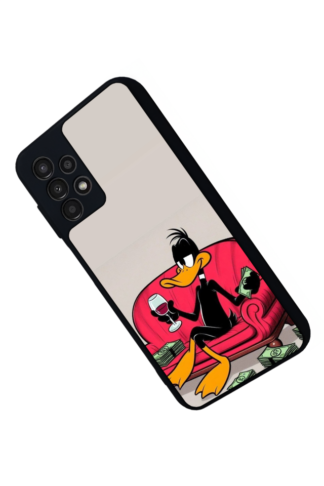 Samsung Galaxy A13 Uyumlu Daffy duck Tasarımlı Glossy Premium Kılıf