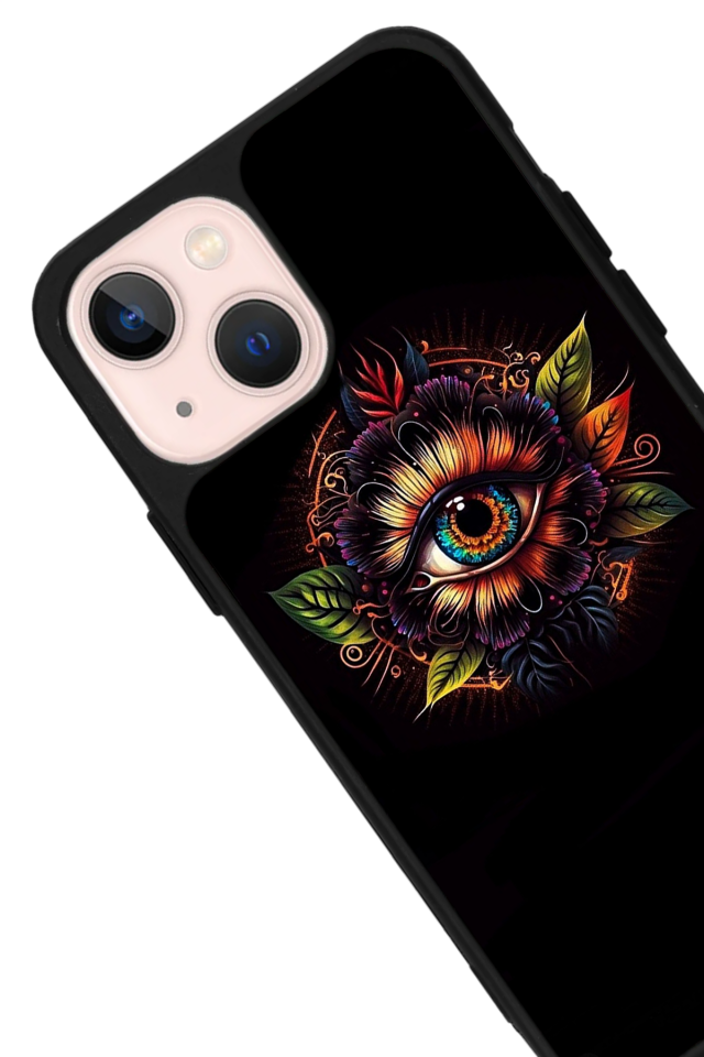 iPhone 13 Mini Uyumlu Göz Tasarımlı Glossy Premium Kılıf