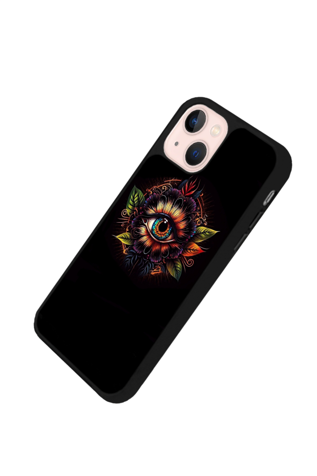 iPhone 13 Mini Uyumlu Göz Tasarımlı Glossy Premium Kılıf