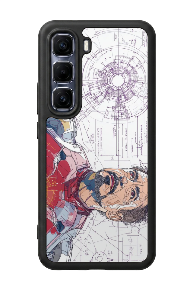 Infinix Hot 60 Pro Plus Uyumlu Iron Man ( Demir Adam ) Tasarımlı Glossy Premium Kılıf