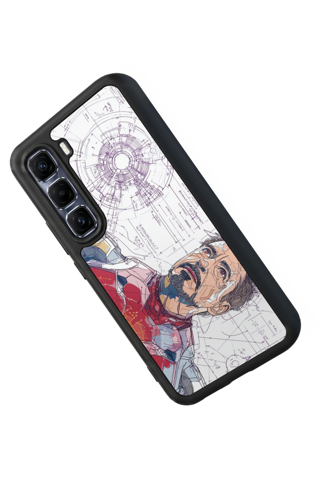 Infinix Hot 60 Pro Plus Uyumlu Iron Man ( Demir Adam ) Tasarımlı Glossy Premium Kılıf