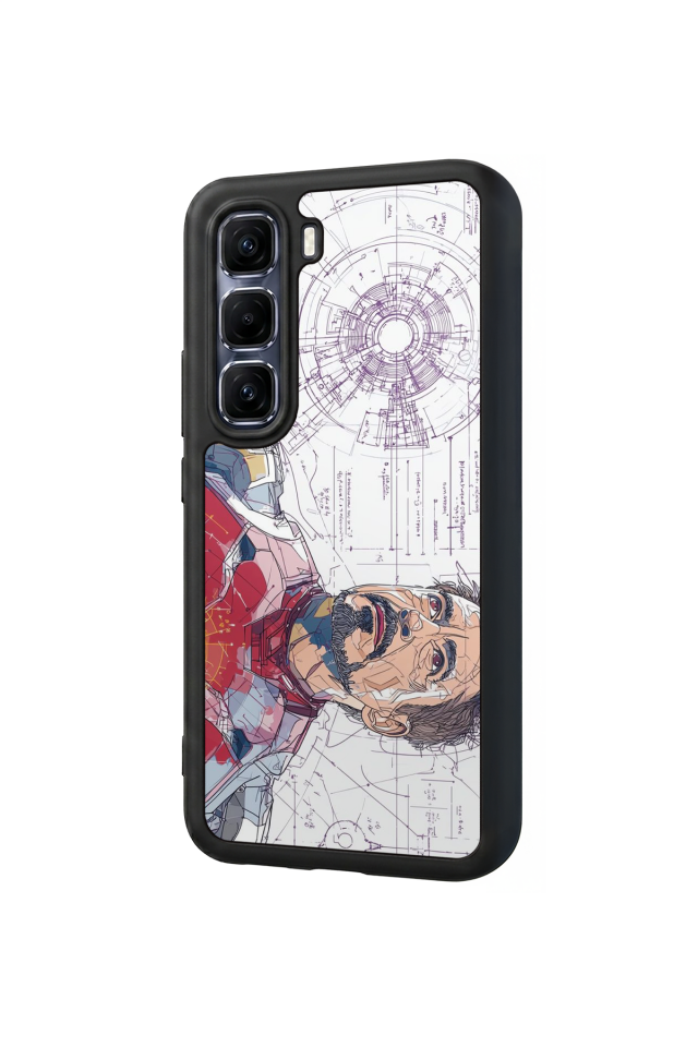 Infinix Hot 60 Pro Plus Uyumlu Iron Man ( Demir Adam ) Tasarımlı Glossy Premium Kılıf