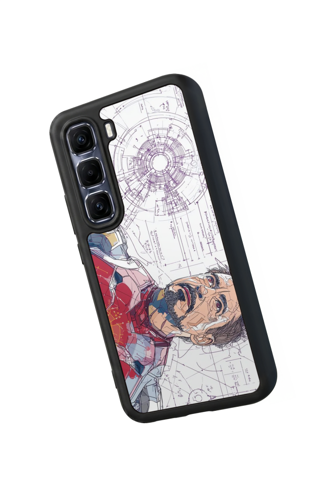 Infinix Hot 60 Pro Plus Uyumlu Iron Man ( Demir Adam ) Tasarımlı Glossy Premium Kılıf