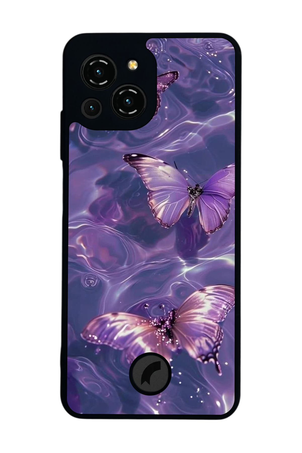 Reeder S23 Pro Max Uyumlu Kelebek Tasarımlı Glossy Premium Kılıf