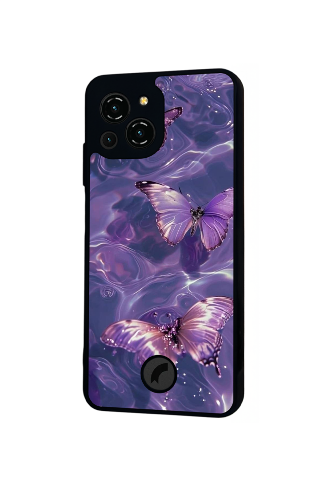 Reeder S23 Pro Max Uyumlu Kelebek Tasarımlı Glossy Premium Kılıf