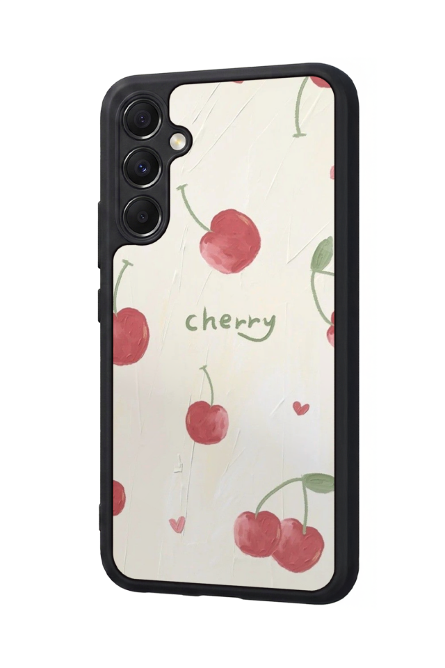 Samsung Galaxy M34 Uyumlu Kiraz Tasarımlı Glossy Premium Kılıf