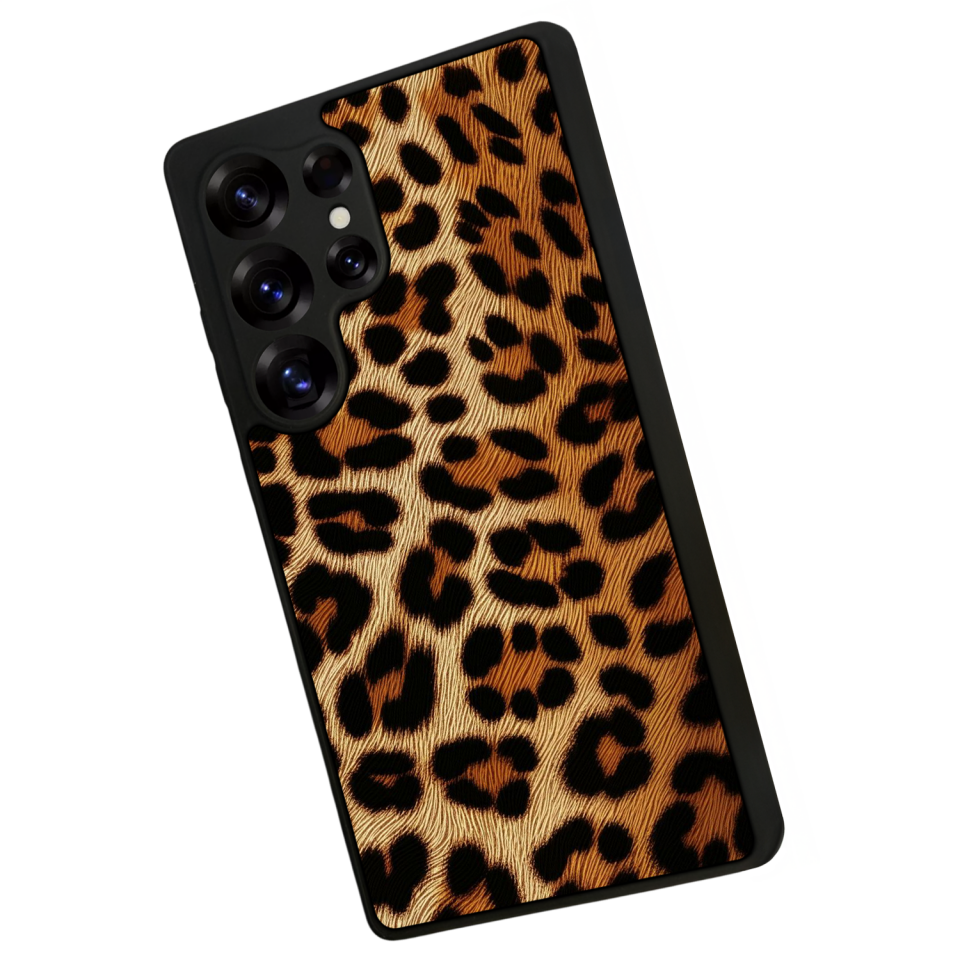 Samsung Galaxy S25 Ultra Uyumlu Leopar Tasarımlı Glossy Premium Kılıf