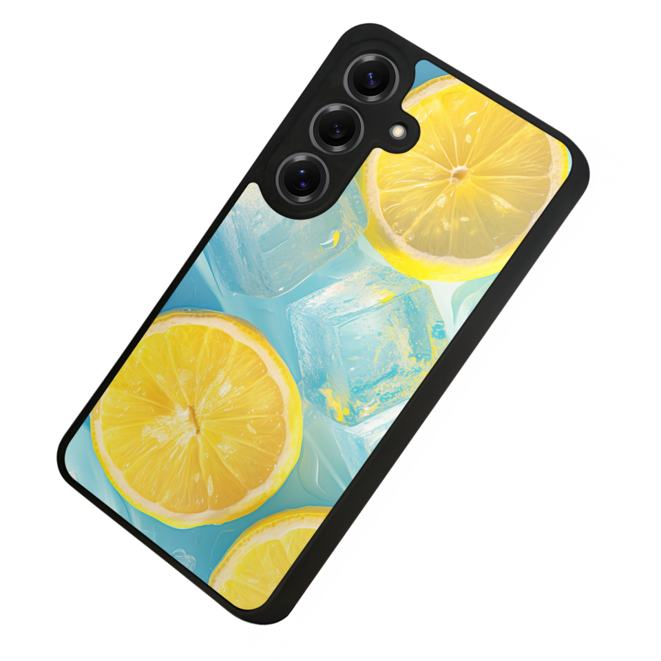 Samsung Galaxy S25 Uyumlu Limon Tasarımlı Glossy Premium Kılıf