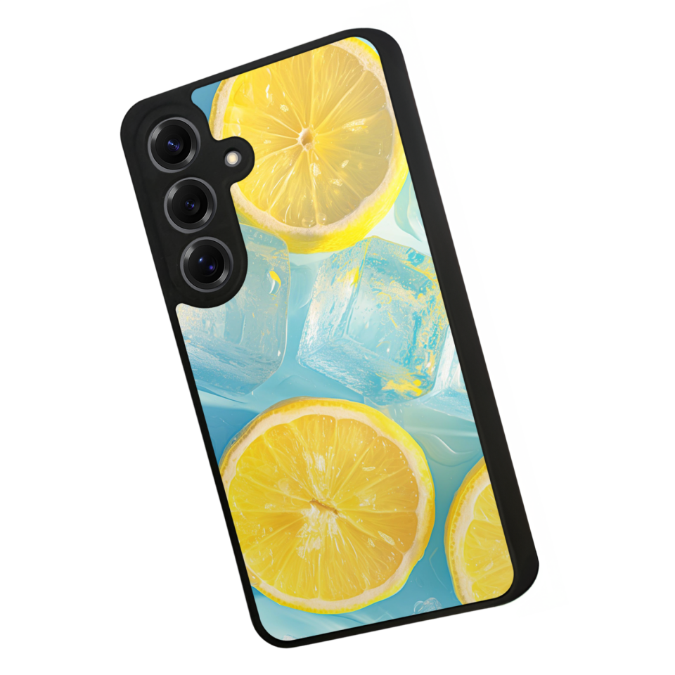 Samsung Galaxy S25 Uyumlu Limon Tasarımlı Glossy Premium Kılıf