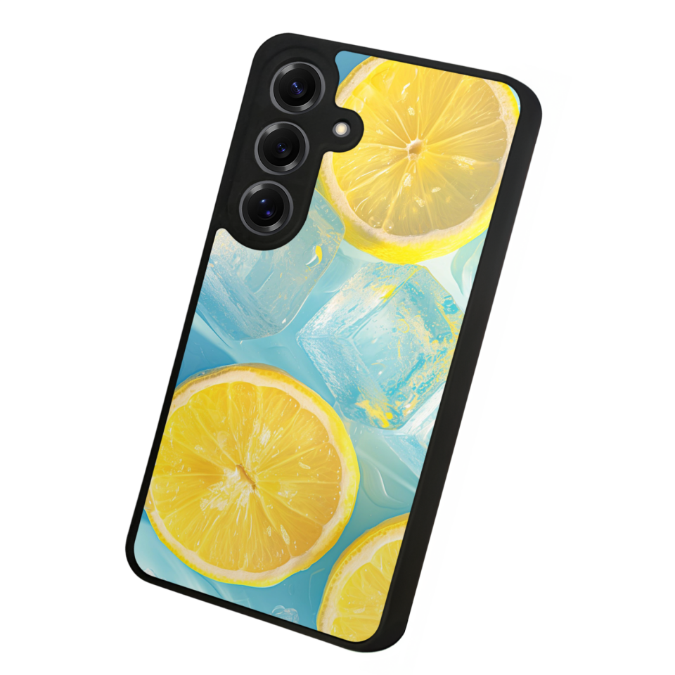 Samsung Galaxy S25 Uyumlu Limon Tasarımlı Glossy Premium Kılıf