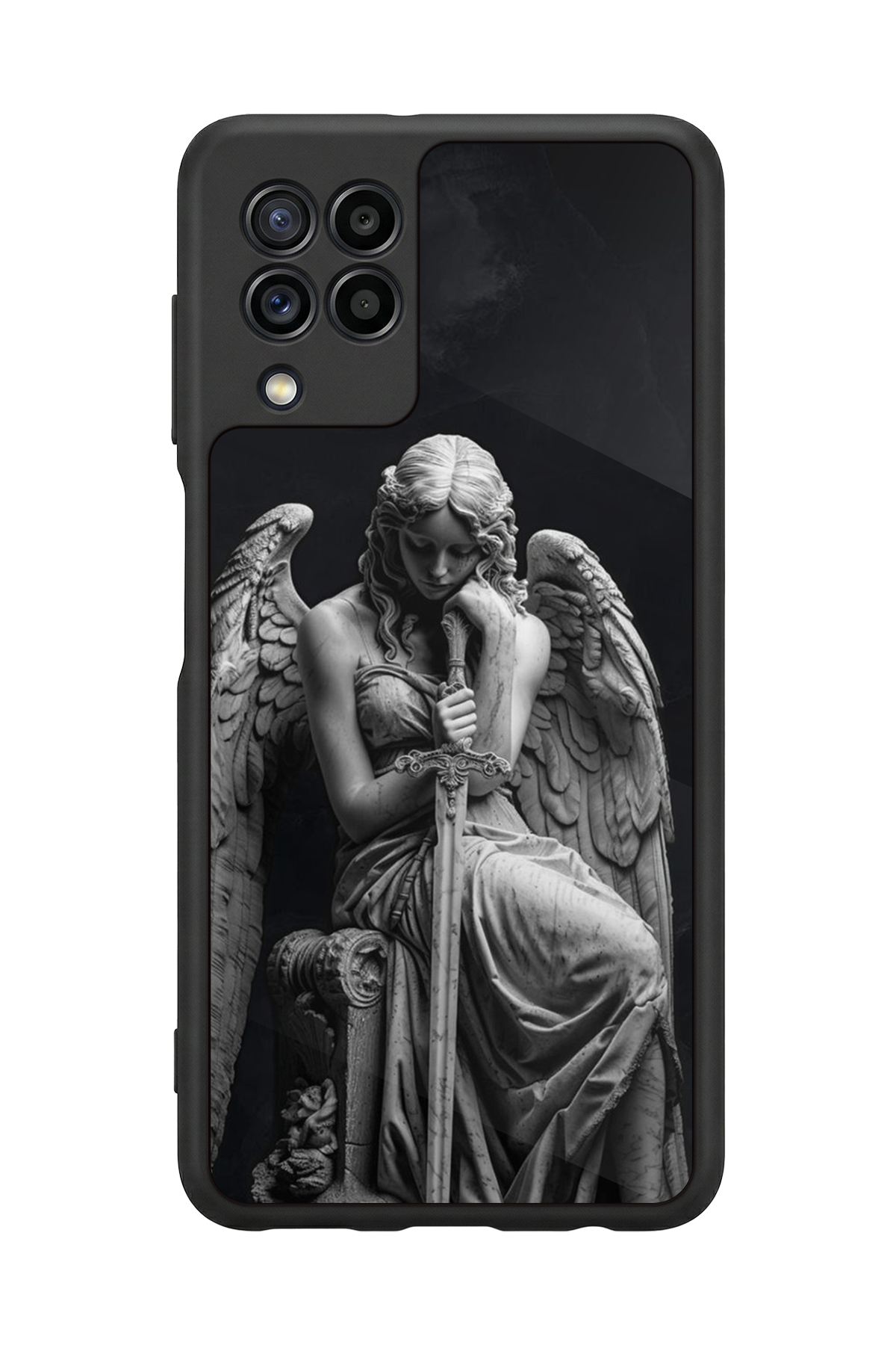 Samsung Galaxy M22 Uyumlu Melek Tasarımlı Glossy Premium Kılıf