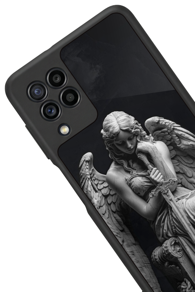 Samsung Galaxy M22 Uyumlu Melek Tasarımlı Glossy Premium Kılıf