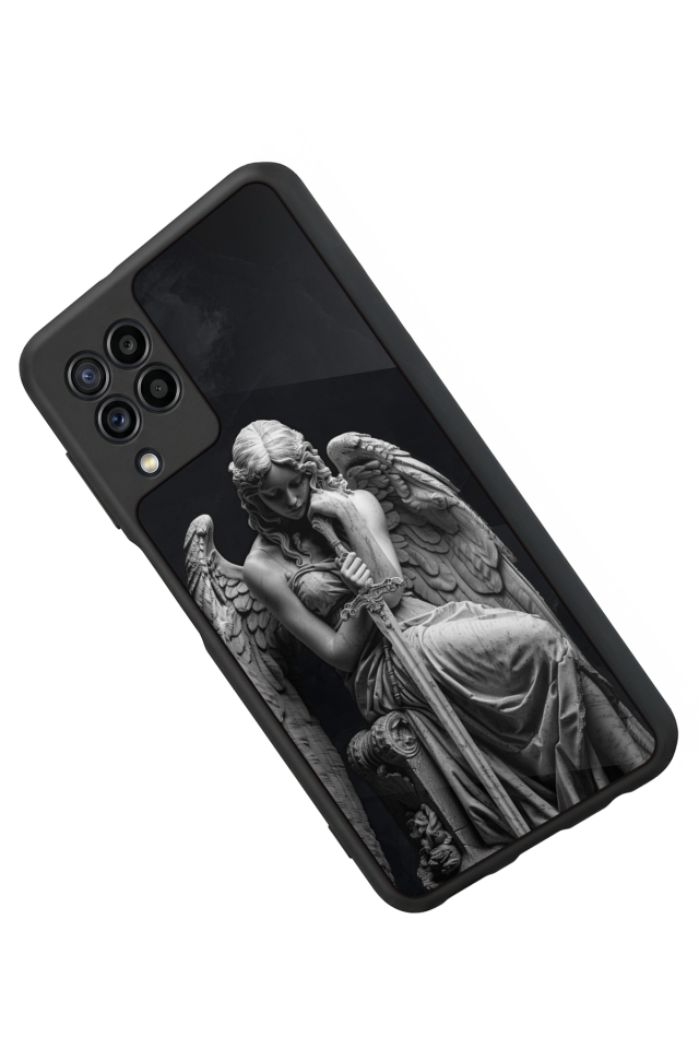 Samsung Galaxy M22 Uyumlu Melek Tasarımlı Glossy Premium Kılıf