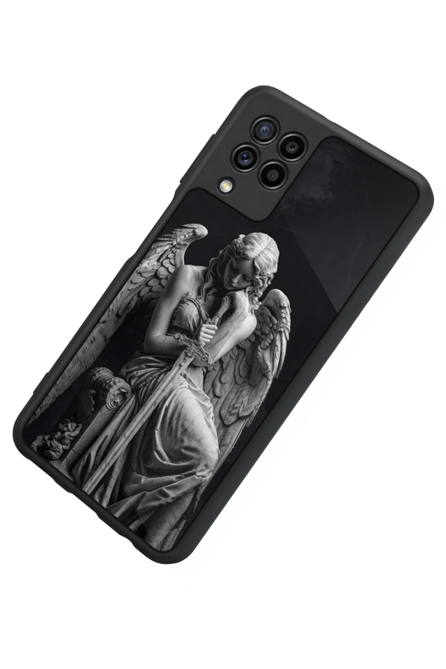 Samsung Galaxy M22 Uyumlu Melek Tasarımlı Glossy Premium Kılıf