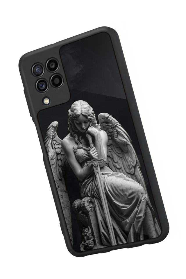 Samsung Galaxy M22 Uyumlu Melek Tasarımlı Glossy Premium Kılıf