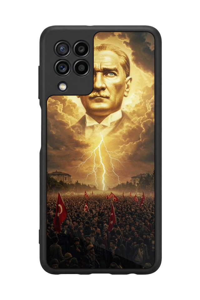 Samsung Galaxy M32 Uyumlu Mustafa Kemal Ataturk Tasarımlı Glossy Premium Kılıf