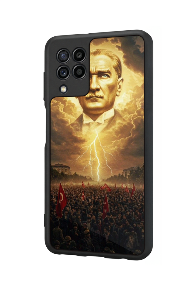 Samsung Galaxy M32 Uyumlu Mustafa Kemal Ataturk Tasarımlı Glossy Premium Kılıf