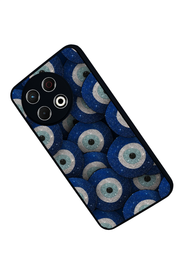 Tecno Spark 30 Pro Uyumlu Nazar Tasarımlı Glossy Premium Kılıf