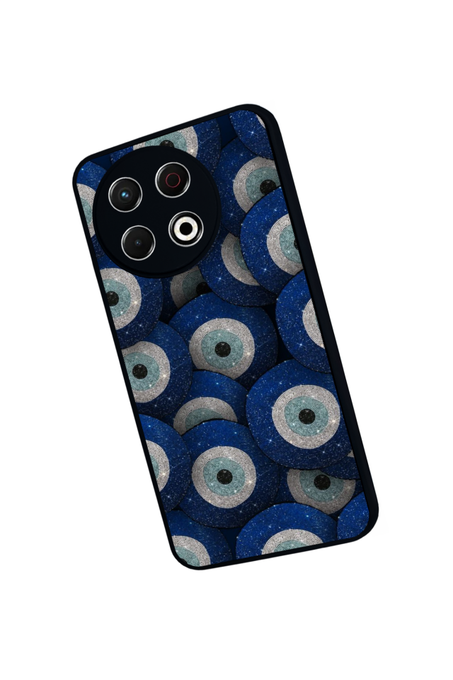 Tecno Spark 30 Pro Uyumlu Nazar Tasarımlı Glossy Premium Kılıf