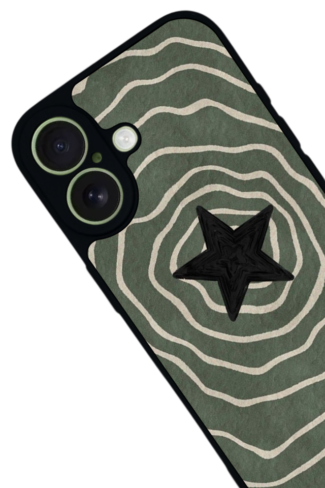 iPhone 17 Uyumlu Retro Yildizlar Tasarımlı Glossy Premium Kılıf