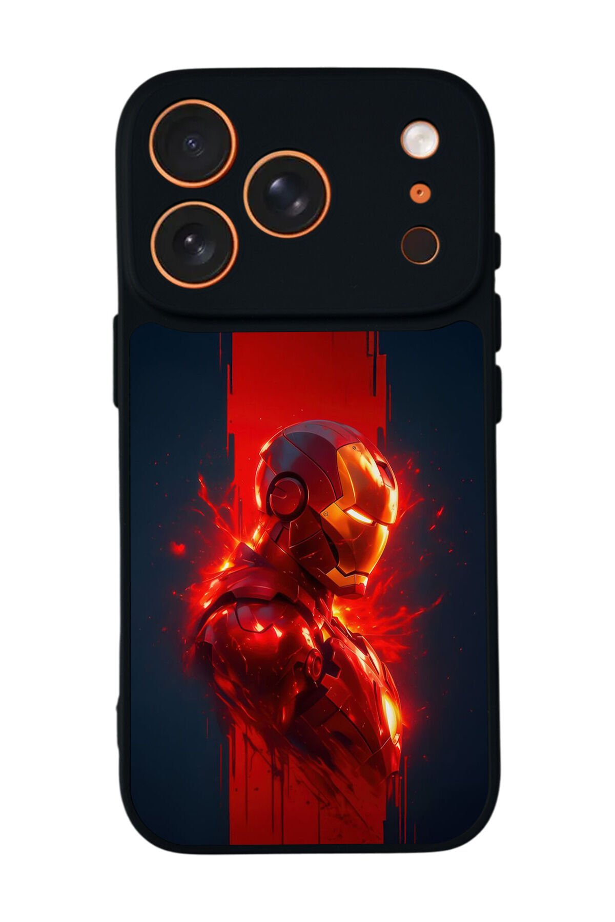 iPhone 17 Pro Max Uyumlu Iron Man ( Demir Adam ) Tasarımlı Glossy Premium Kılıf