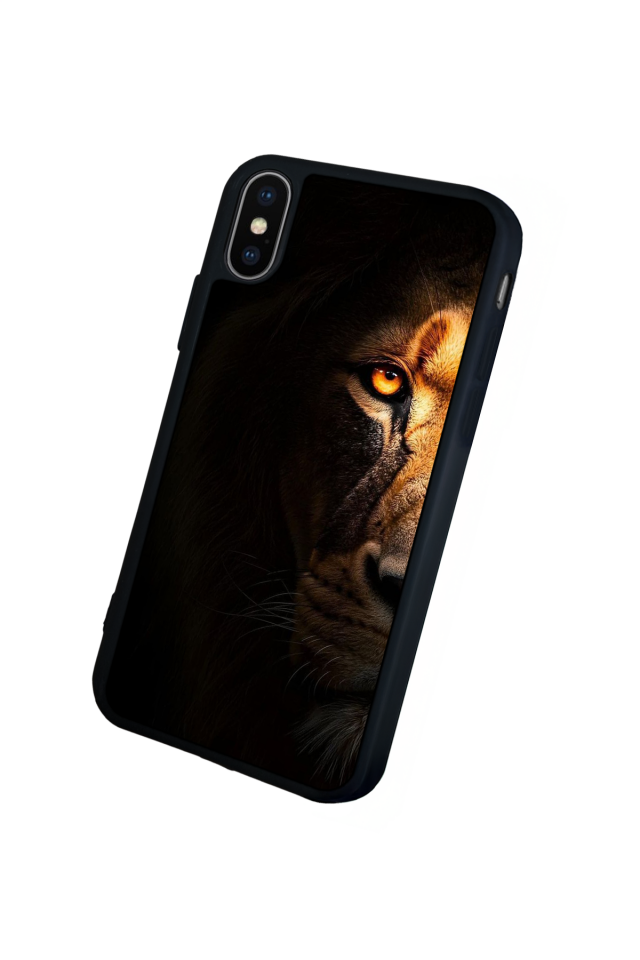 iPhone X/ XS Uyumlu Aslan Tasarımlı Glossy Premium Kılıf