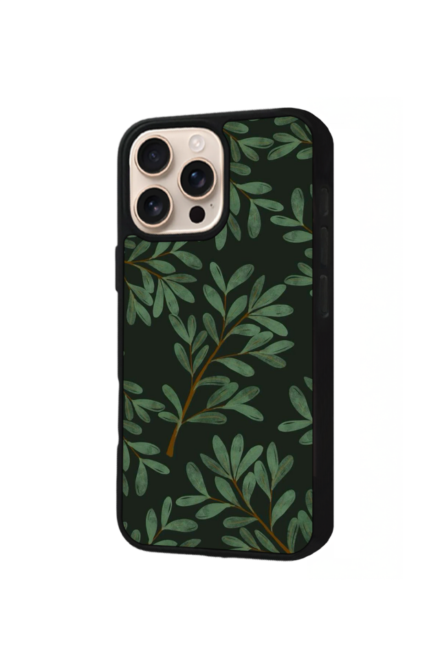 iPhone 15 Pro Max Uyumlu Botanik Tasarımlı Glossy Premium Kılıf