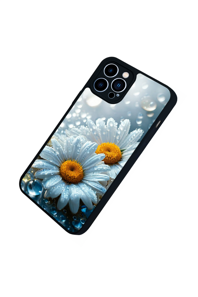 iPhone 13 Pro Max Uyumlu Cicek Tasarımlı Glossy Premium Kılıf