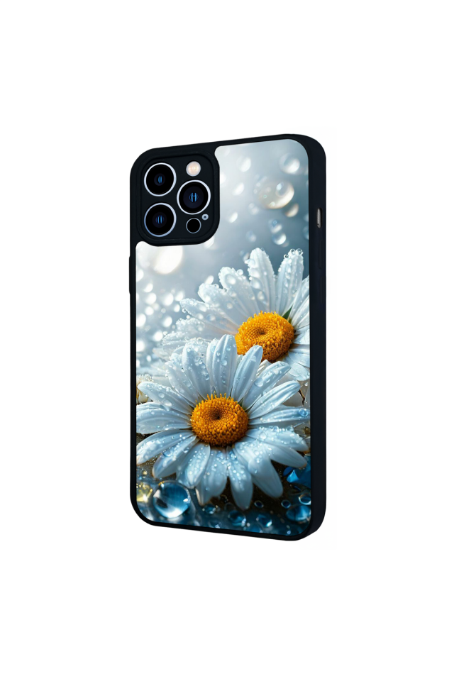 iPhone 13 Pro Max Uyumlu Cicek Tasarımlı Glossy Premium Kılıf