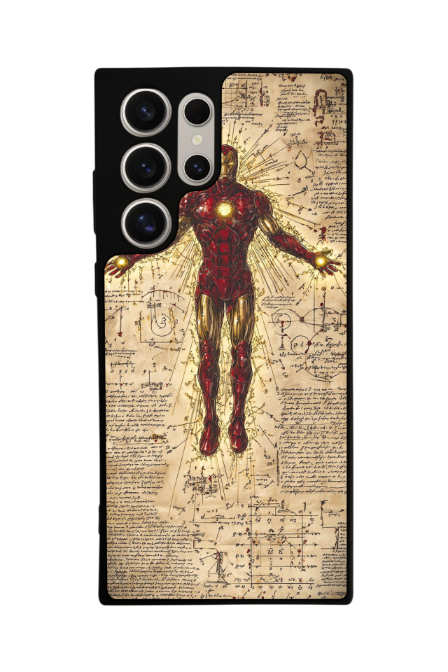 Samsung Galaxy S22 Ultra Uyumlu  Iron Man ( Demir Adam ) Tasarımlı Glossy Premium Kılıf