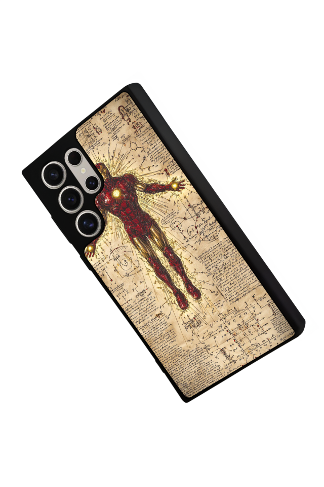 Samsung Galaxy S22 Ultra Uyumlu  Iron Man ( Demir Adam ) Tasarımlı Glossy Premium Kılıf