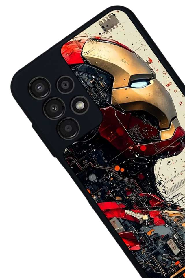 Samsung Galaxy A23 Uyumlu  Iron Man ( Demir Adam ) Tasarımlı Glossy Premium Kılıf