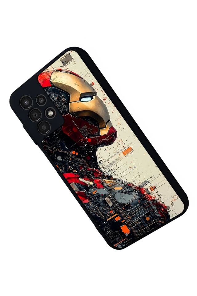 Samsung Galaxy A23 Uyumlu  Iron Man ( Demir Adam ) Tasarımlı Glossy Premium Kılıf