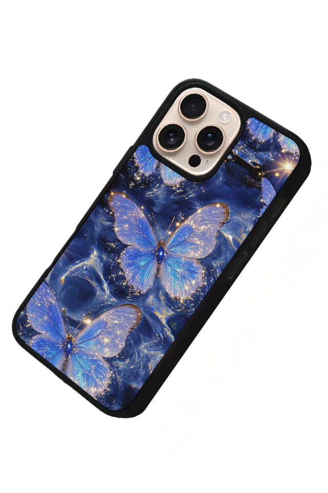 iPhone 16 Pro Uyumlu Kelebek Tasarımlı Glossy Premium Kılıf
