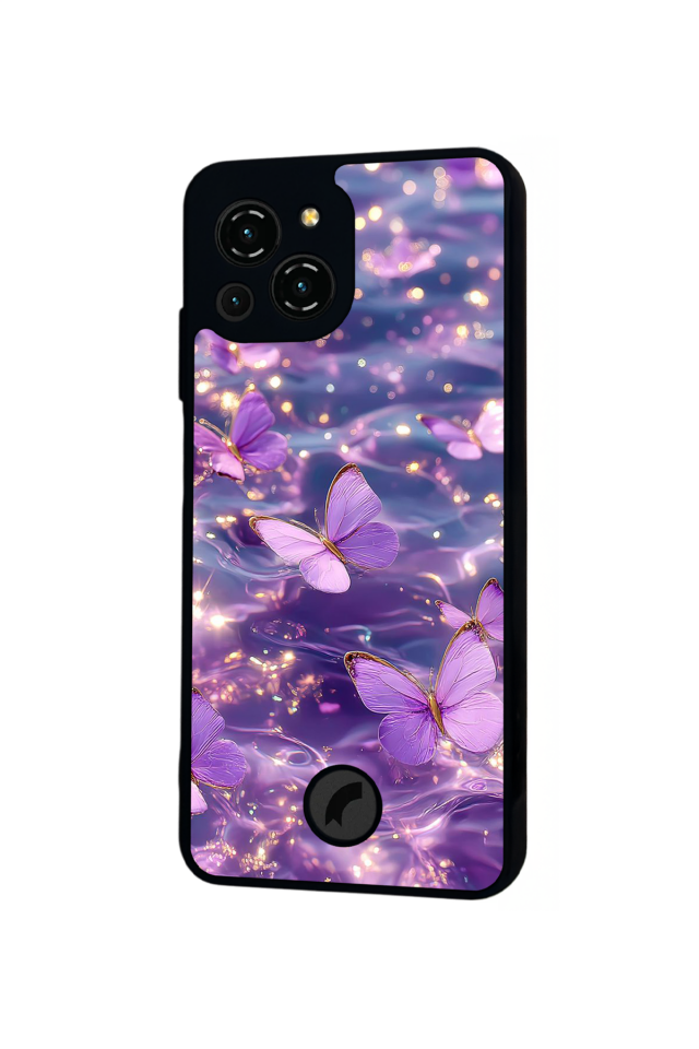 Reeder S23 Pro Max Uyumlu Kelebek Tasarımlı Glossy Premium Kılıf