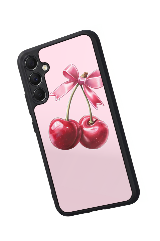 Samsung Galaxy M34 Uyumlu Kiraz Tasarımlı Glossy Premium Kılıf