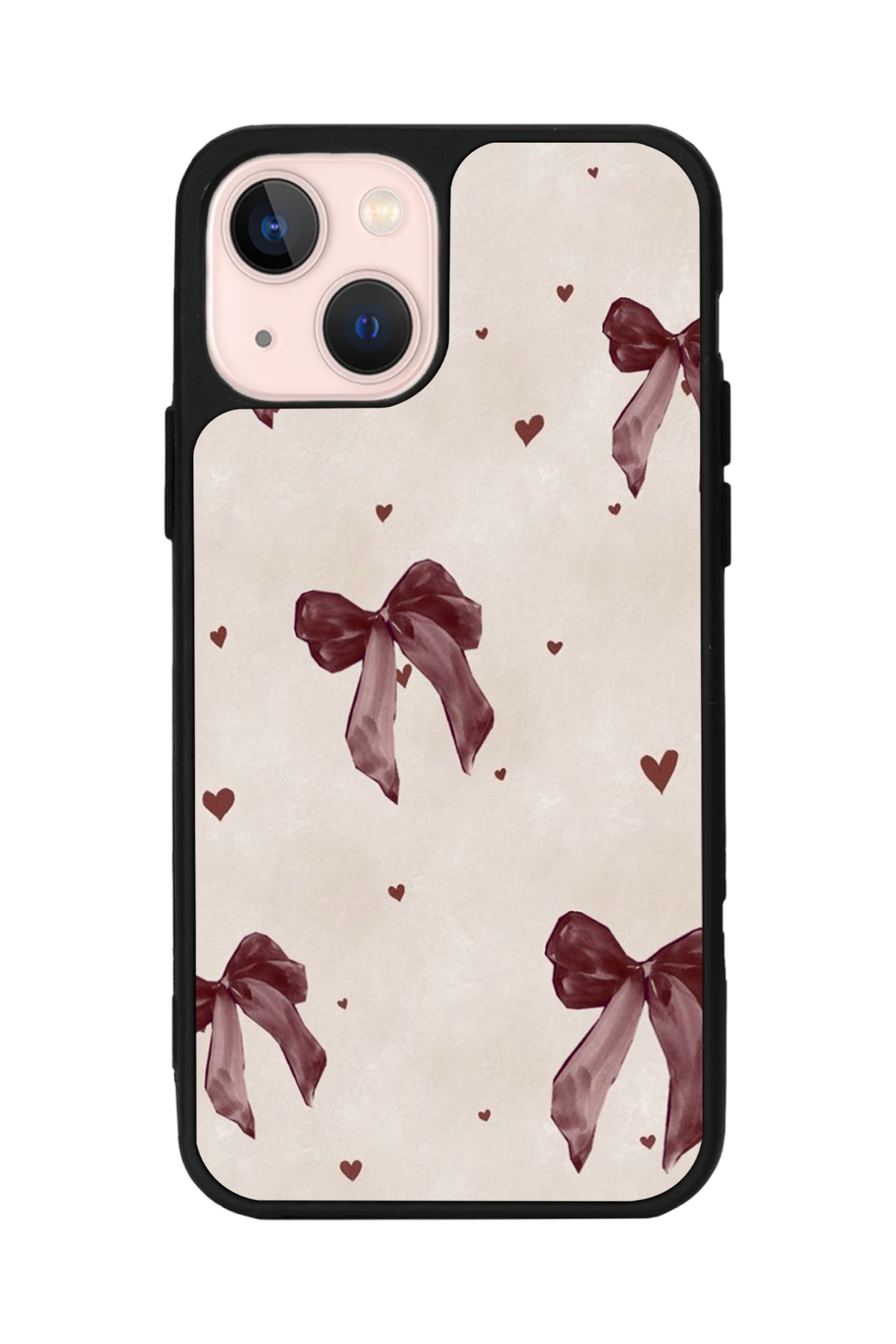 iPhone 15 Uyumlu Kurdele Tasarımlı Glossy Premium Kılıf