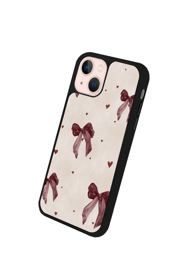 iPhone 15 Uyumlu Kurdele Tasarımlı Glossy Premium Kılıf