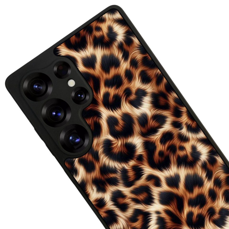Samsung Galaxy S25 Ultra Uyumlu Leopar Tasarımlı Glossy Premium Kılıf