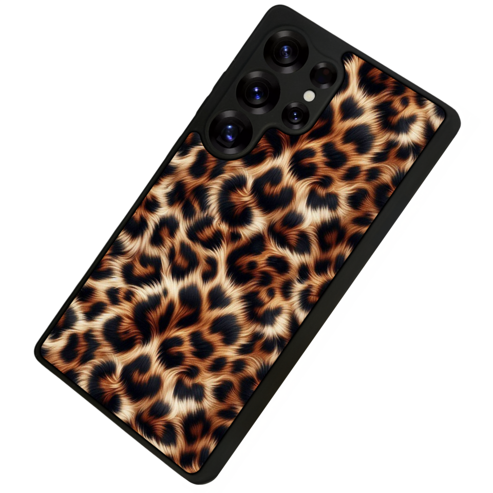 Samsung Galaxy S25 Ultra Uyumlu Leopar Tasarımlı Glossy Premium Kılıf