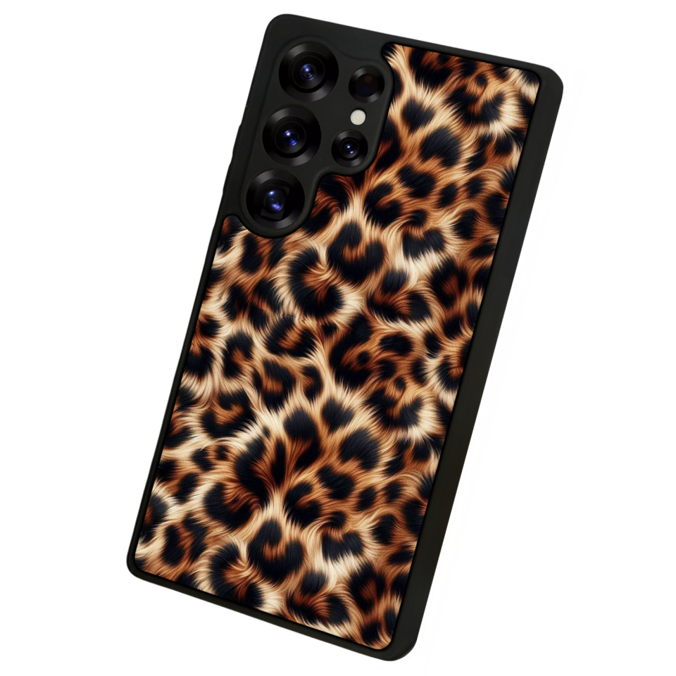 Samsung Galaxy S25 Ultra Uyumlu Leopar Tasarımlı Glossy Premium Kılıf