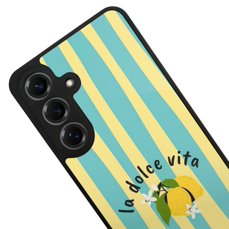 Samsung Galaxy S25 Uyumlu Limon Tasarımlı Glossy Premium Kılıf