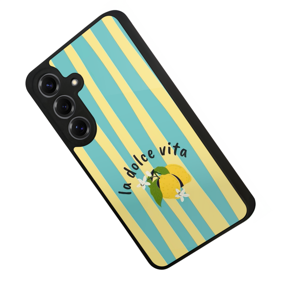 Samsung Galaxy S25 Uyumlu Limon Tasarımlı Glossy Premium Kılıf