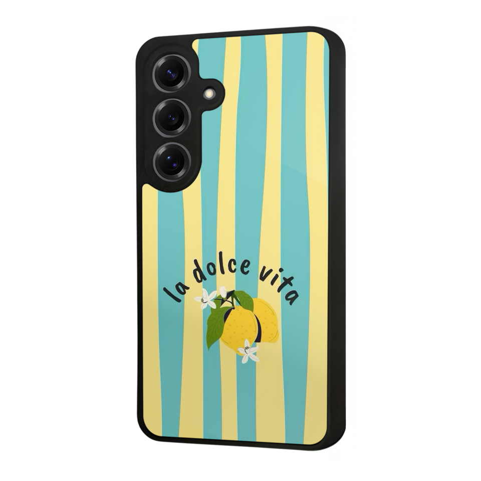 Samsung Galaxy S25 Uyumlu Limon Tasarımlı Glossy Premium Kılıf