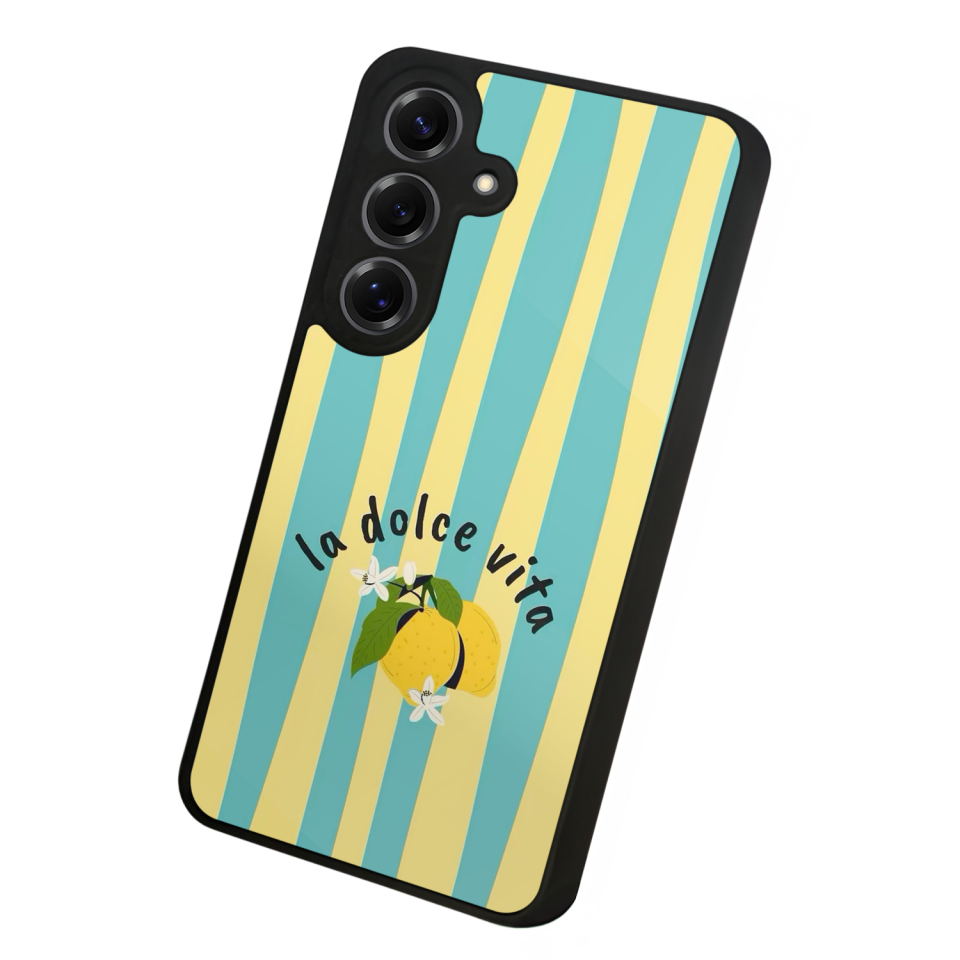 Samsung Galaxy S25 Uyumlu Limon Tasarımlı Glossy Premium Kılıf