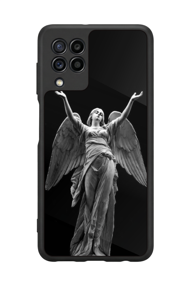 Samsung Galaxy M22 Uyumlu Melek Tasarımlı Glossy Premium Kılıf