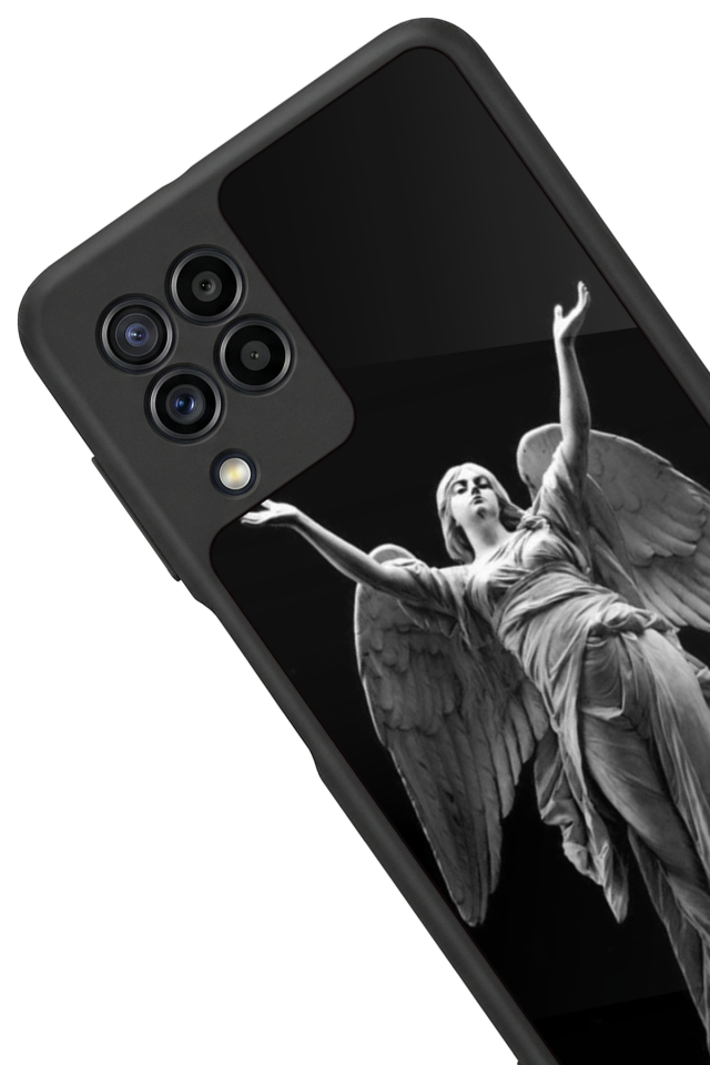 Samsung Galaxy M22 Uyumlu Melek Tasarımlı Glossy Premium Kılıf