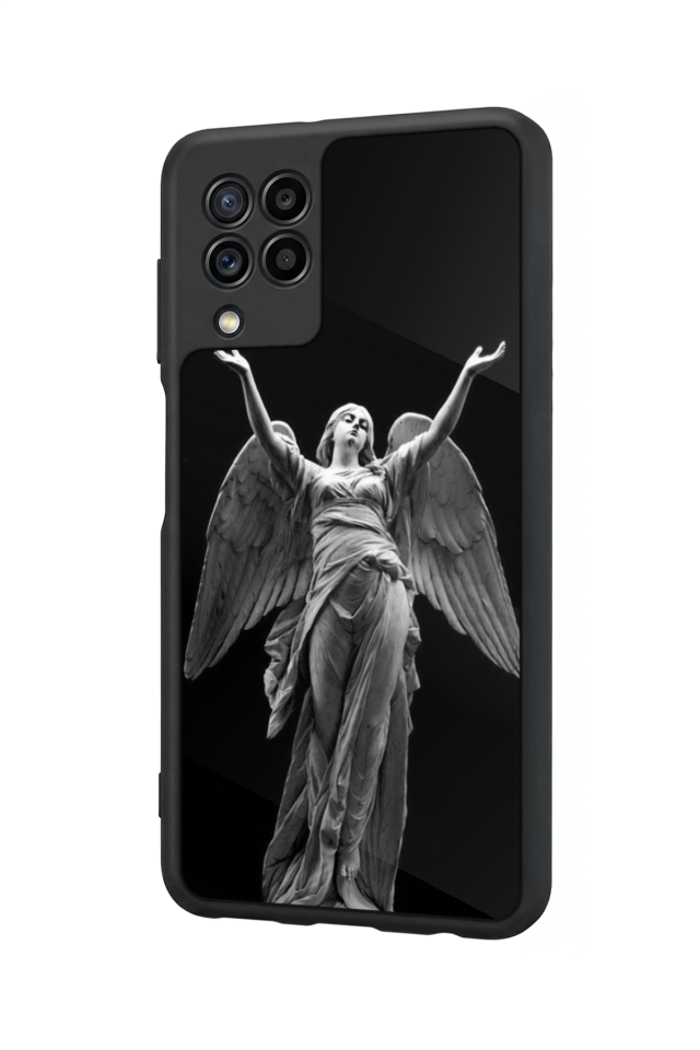 Samsung Galaxy M22 Uyumlu Melek Tasarımlı Glossy Premium Kılıf