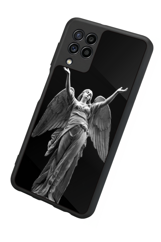 Samsung Galaxy M22 Uyumlu Melek Tasarımlı Glossy Premium Kılıf